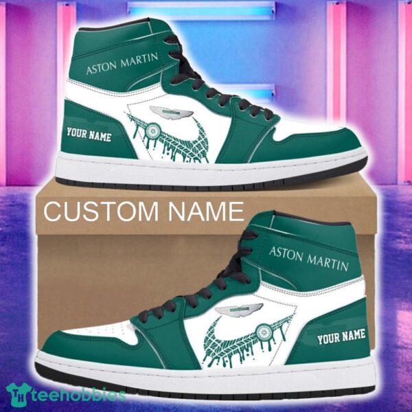 Aston Martin Car Air Jordan 1 Hightop Shoes New For Fans Gift AJ1 Sneaker Custom Name - Aston_Martin Air Jordan 1 Hightop Shoes_4