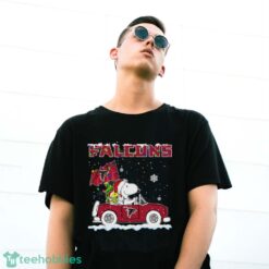 Atlanta Falcons Snoopy And Woodstock Driving Car Cute Snoopy Limited Edition Shirt - G500 Gildan T-Shirt