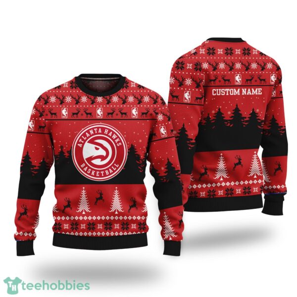 Atlanta Hawks Merry Xmas Sweater For Atlanta Hawks Fans Sweater - Mockup Sweater 3D