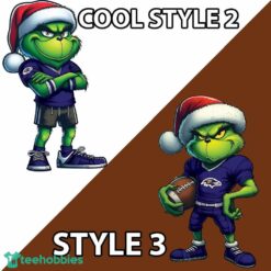 Baltimore Ravens Grinch Style Knitted Christmas Sweater Gift For Adult - Custom Number - NFL Baltimore Ravens New Grinch Ugly Christmas Sweater Photo 3
