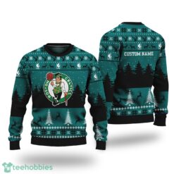 Boston Celtics Merry Xmas Sweater For Boston Celtics Fans Sweater - Mockup Sweater 3D