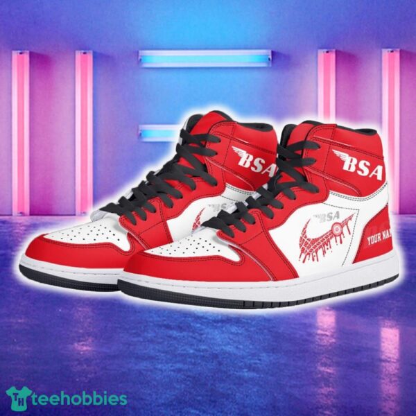 BSA Car Air Jordan 1 Hightop Shoes New For Fans Gift AJ1 Sneaker Custom Name - BSA Air Jordan 1 Hightop Shoes_5