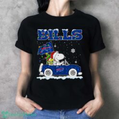 Buffalo Bills Snoopy And Woodstock Driving Car Cute Snoopy Limited Edition Shirt - Ladies T-Shirt