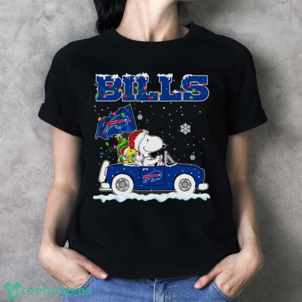 Buffalo Bills Snoopy And Woodstock Driving Car Cute Snoopy Limited Edition Shirt - Ladies T-Shirt