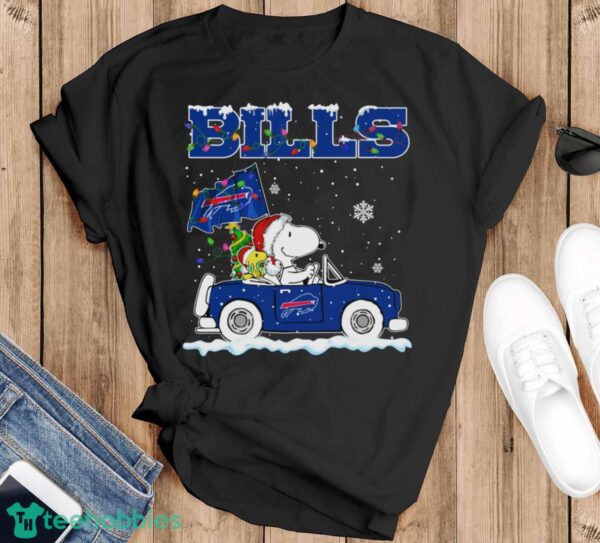 Buffalo Bills Snoopy And Woodstock Driving Car Cute Snoopy Limited Edition Shirt - Black T-Shirt