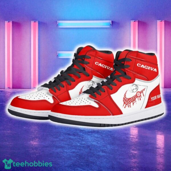 Cagiva Car Air Jordan 1 Hightop Shoes New For Fans Gift AJ1 Sneaker Custom Name - Cagiva Air Jordan 1 Hightop Shoes_5