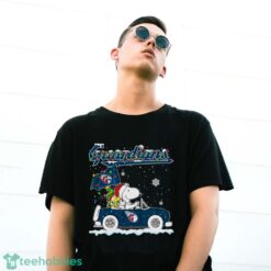 Cleveland Guardians Snoopy And Woodstock Driving Car Cute Snoopy Limited Edition Shirt - G500 Gildan T-Shirt