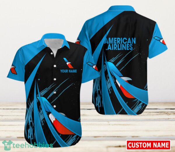 Custom Name AMERICAN AIRLINES Button Shirt 3D Printed Hawaii Shirt Product Photo 1