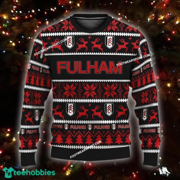 Custom Name NEW Neckline Fulham Knitted Xmas Sweater Gift For Men And Women - EPL Fulham Ugly Christmas Sweater For Men And Women Photo 1