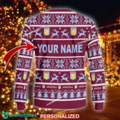 Custom Name NEW Outwear Aston Villa Ugly Christmas Sweater Gift Holidays - EPL Aston Villa Ugly Christmas Sweater For Men And Women Photo 2