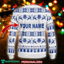 Custom Name NEW Ribbed Everton Ugly Christmas Sweater Gift For Men And Women - EPL Everton Ugly Christmas Sweater For Men And Women Photo 2