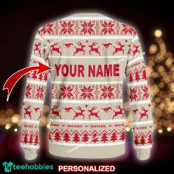 Custom Name NEW Snowball SMU Mustangs Knitted Christmas Sweater Gift For Adult - NCAA SMU Mustangs Ugly Christmas Sweater For Men And Women Photo 2