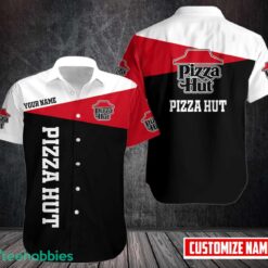 Custom Name Pizza Hut AOP 3D Hawaiian Shirt Button Shirt Product Photo 1