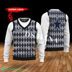 Dallas Cowboys Custom Name New Style Sweater Dallas Cowboys Ghile Style 3D Print Christmas Sweater Product Photo 1