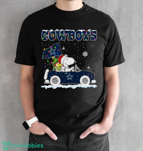 Dallas Cowboys Snoopy And Woodstock Driving Car Cute Snoopy Limited Edition Shirt - Black Unisex T-Shirt