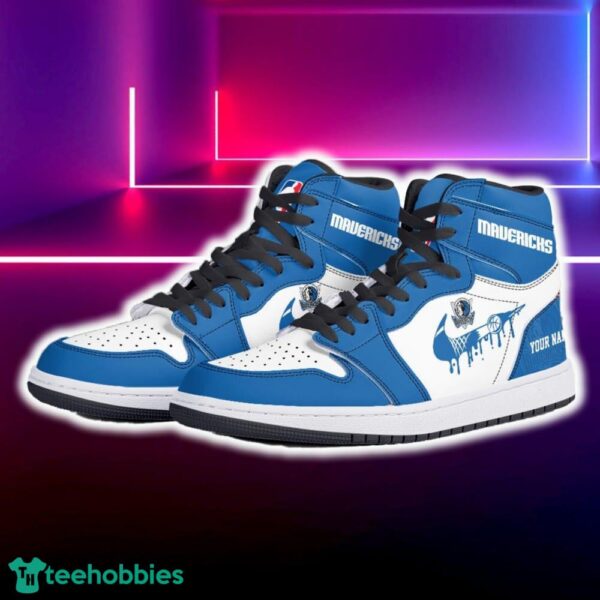 Dallas Mavericks Air Jordan Hightop Shoes New Custom Name For Fans Gift Sneaker - Dallas Mavericks Air Jordan Hightop Shoes Photo 5