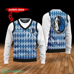 Dallas Mavericks Custom Name New Style Sweater Dallas Mavericks Ghile Style 3D Print Christmas Sweater Product Photo 1