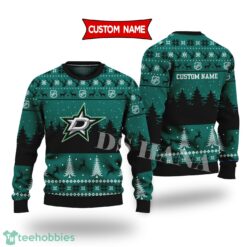 Dallas Stars Custom Name Merry Xmas Sweater For Dallas Stars Fans Sweater Product Photo 1
