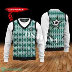 Dallas Stars Custom Name New Style Sweater Dallas Stars Ghile Style 3D Print Christmas Sweater Product Photo 1