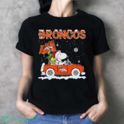 Denver Broncos Snoopy And Woodstock Driving Car Cute Snoopy Limited Edition Shirt image Denver Broncos Snoopy And Woodstock Driving Car Cute Snoopy Limited Edition Shirt - Ladies T-Shirt