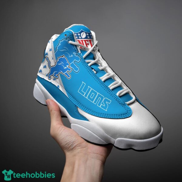 Detroit Lions Air Jordan 13 Shoes Custom Name Sport Team Shoes Product Photo 2