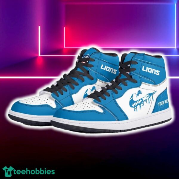 Detroit Lions Air Jordan Hightop Shoes New Custom Name For Fans Gift Sneaker - Detroit Lions Air Jordan Hightop Shoes Photo 5