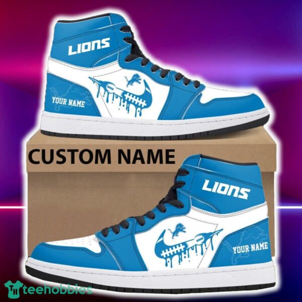 Detroit Lions Air Jordan Hightop Shoes New Custom Name For Fans Gift Sneaker - Detroit Lions Air Jordan Hightop Shoes Photo 4