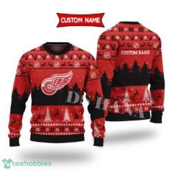 Detroit Red Wings Custom name Merry Xmas Sweater For Detroit Red Wings Fans Sweater Product Photo 1