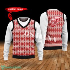 Detroit Red Wings Custom Name New Style Sweater Detroit Red Wings Ghile Style 3D Print Christmas Sweater Product Photo 1