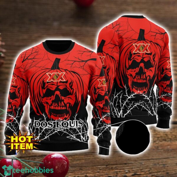 Dos Equis Halloween Pumpkin Ugly Christmas Sweater Gift Ideas Product Photo 1