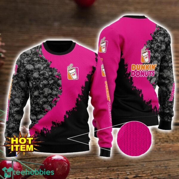 Dunkin Donuts Skull Halloween All Over Print 3D Sweater Product Photo 1