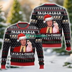 Dwight Schrute Office FA La La La La La La-Ca-Ching Christmas AOP Ugly Christmas Sweater For Fans Christmas Gift Family Gift Product Photo 1