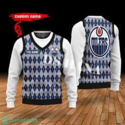 Edmonton Oilers Custom Name New Style Sweater Edmonton Oilers Ghile Style 3D Print Christmas Sweater Product Photo 1