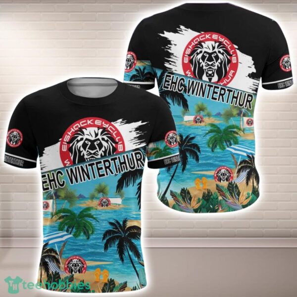 Ehc Winterthur Logo Flower Pattern 3D Shirt All Over Print Product Photo 1