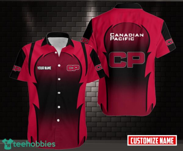 Fleece canadian pacific Short Sleeve Hawaiian Shirt Custom Name Product Photo 1