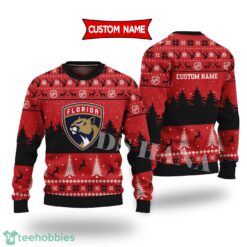 Florida Panthers Custom Name Merry Xmas Sweater For Florida Panthers Fans Sweater Product Photo 1