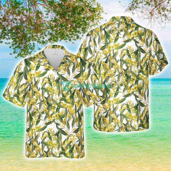 Golden Wattle (Acacia pycnantha) Australia's National Flower Beach Gift Hawaiian Shirt Product Photo 1
