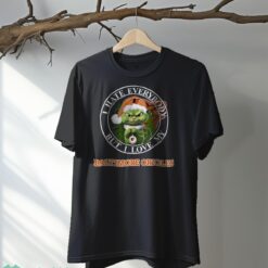 Green Cat With Santa Hat I Hate Everybody But I Love Baltimore Orioles Christmas T-shirt - Black T-Shirt
