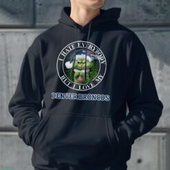 Green Cat With Santa Hat I Hate Everybody But I Love Denver Broncos Christmas T shirt image Green Cat With Santa Hat I Hate Everybody But I Love Denver Broncos Christmas T-shirt - Men Black Hoodie