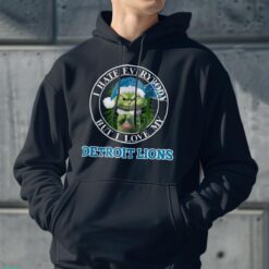 Green Cat With Santa Hat I Hate Everybody But I Love Detroit Lions Christmas T-shirt - Men Black Hoodie