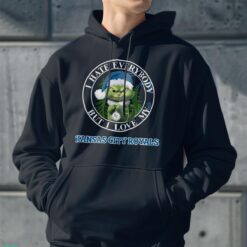 Green Cat With Santa Hat I Hate Everybody But I Love Kansas City Royals Christmas T-shirt - Men Black Hoodie