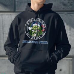 Green Cat With Santa Hat I Hate Everybody But I Love Minnesota Twins Christmas T-shirt - Men Black Hoodie