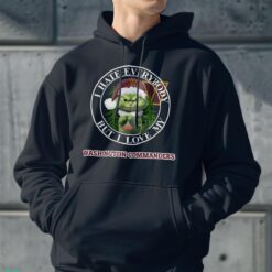 Green Cat With Santa Hat I Hate Everybody But I Love Washington Commanders Christmas T shirt image Green Cat With Santa Hat I Hate Everybody But I Love Washington Commanders Christmas T-shirt - Men Black Hoodie