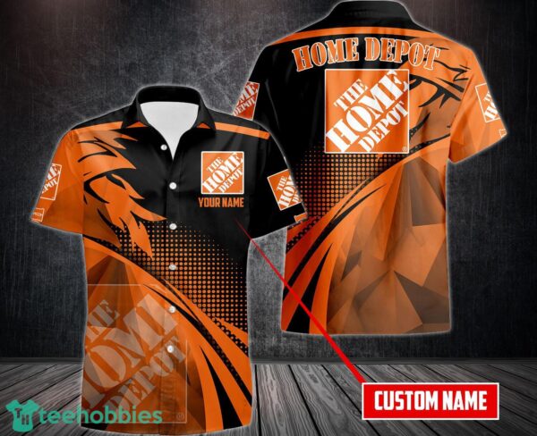 HOME DEPOT AOP 3D Hawaiian Shirt Button Shirt Custom Name Product Photo 1