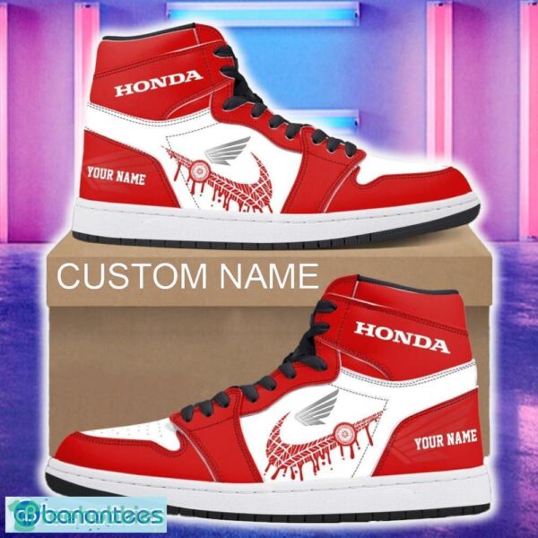 Honda Design Car Air Jordan 1 Hightop Shoes New For Fans Gift AJ1 Sneaker Custom Name - Honda Air Jordan 1 Hightop Shoes_4