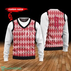 Houston Rockets Custom Name New Style Sweater Houston Rockets Ghile Style 3D Print Christmas Sweater Product Photo 1