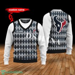 Houston Texans Custom Name New Style Sweater Houston Texans Ghile Style 3D Print Christmas Sweater Product Photo 1