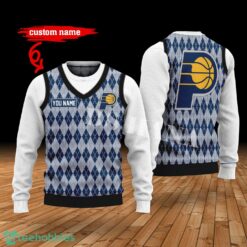 Indiana Pacers Custom Name New Style Sweater Indiana Pacers Ghile Style 3D Print Christmas Sweater Product Photo 1