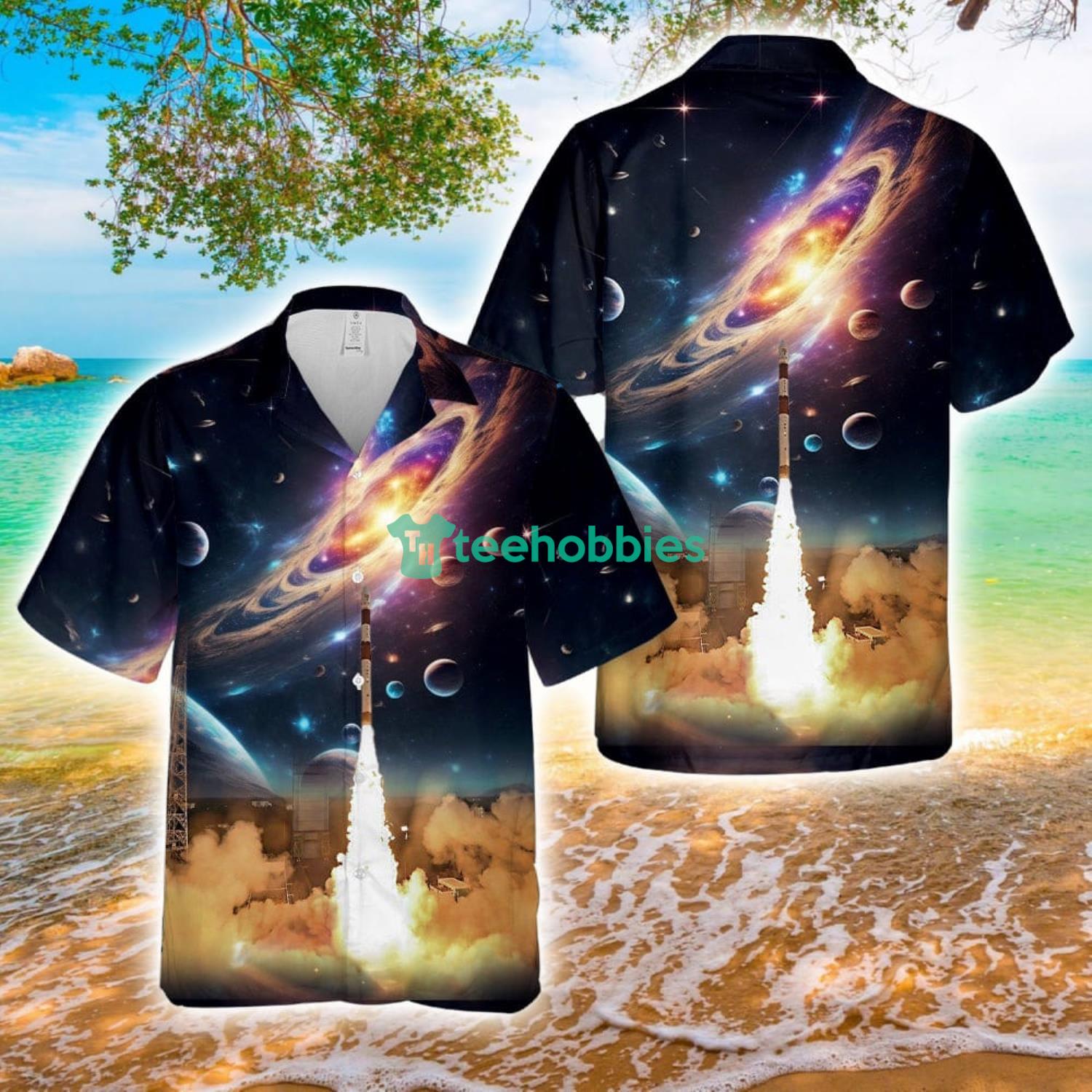 ISRO PSLV C56 Hawaiian Shirt image ISRO PSLV-C56 Hawaiian Shirt Product Photo 1