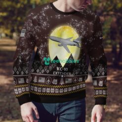 KC-10 Extender KC10 3D Aircraft Moonlight Ugly Christmas Sweater Special Gift For Christmas Holiday Product Photo 3